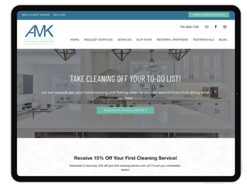 AMK Cleaning Services iPad